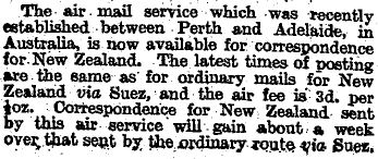 UK Perth Adelaide NZ 1929