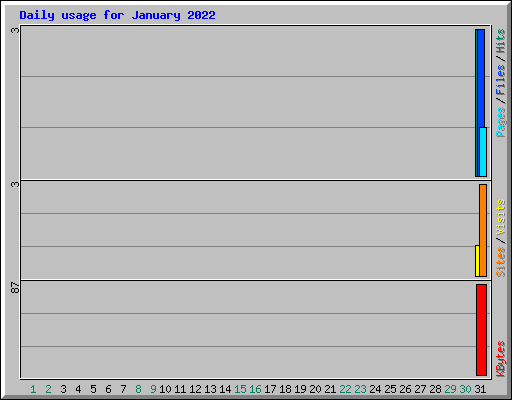 Daily usage for January 2022