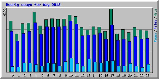 Hourly usage for May 2013