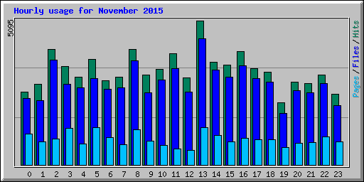 Hourly usage for November 2015