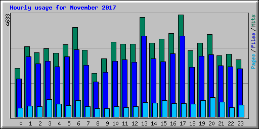 Hourly usage for November 2017