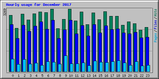 Hourly usage for December 2017