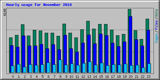 Hourly usage for November 2018