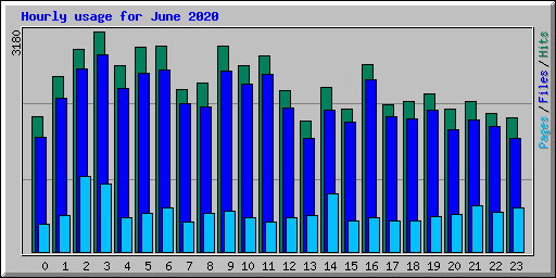 Hourly usage for June 2020