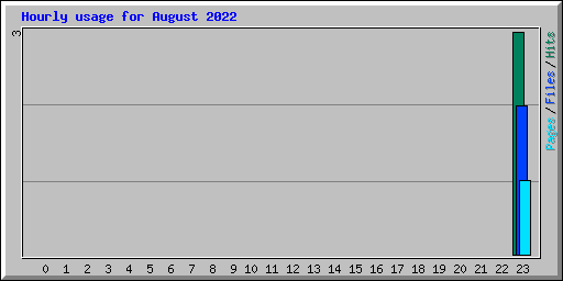 Hourly usage for August 2022