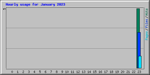 Hourly usage for January 2023